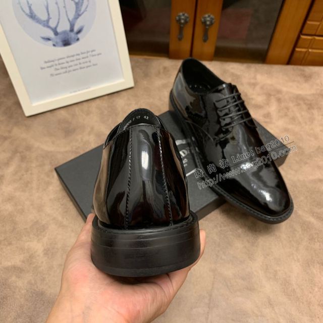PRADA男鞋 頂級原單 普拉達經典雕花休閒皮鞋 Prada男士皮鞋  hdx13441